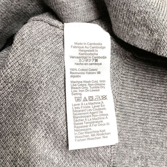 J Crew Mens Cotton Crewneck Sweater Size Medium Light Gray Piqué Stitch BM043 - Picture 4 of 6